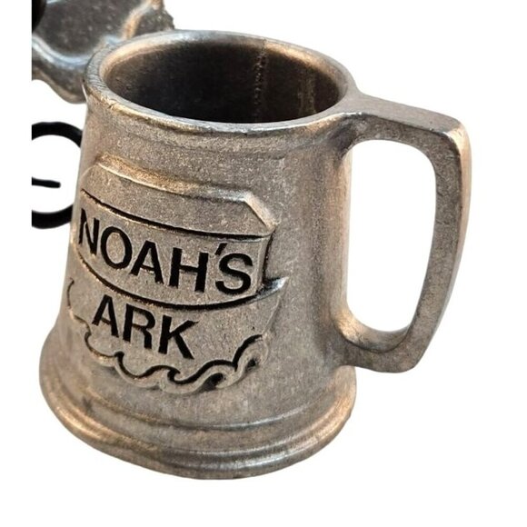 Noahs Ark Pewter Plate Trey & Mug Set Communion Religious Vintage York Metal 197 - Picture 5 of 9